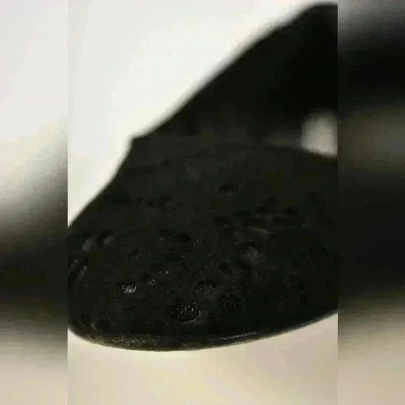 MANOLO BLAHNIK Black Lace Suede Cutout Floral Round Toe Flats 37.5EU 7.5US Italy - Picture 6 of 8